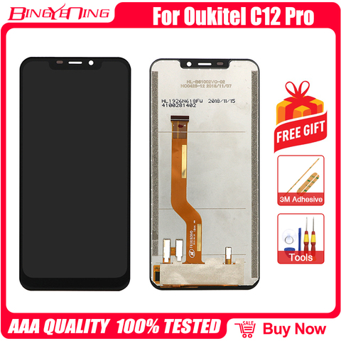 100% Original 6.35 inch LCD&Touch Screen Digitizer frame Display module Repair Replacement For Oukitel C17 Pro/C17 Cellphone ► Photo 1/5