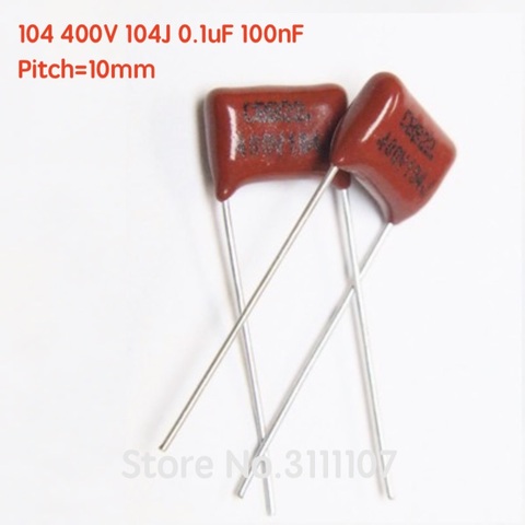 20PCS/Lot 104 400V 104J 0.1UF 100NF P10 CL21 CBB capacitor Metallized Polypropylene Film Capacitor pitch 10mm 100%New ► Photo 1/1