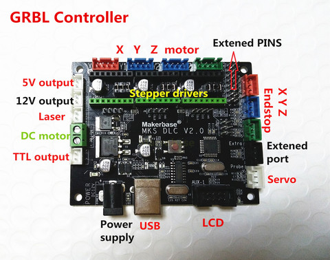 GRBL 1.1 CNC laser engraving parts MKS DLC mainboard DIY CNC driver module control card CNC electronics USB port CNC devices ► Photo 1/4