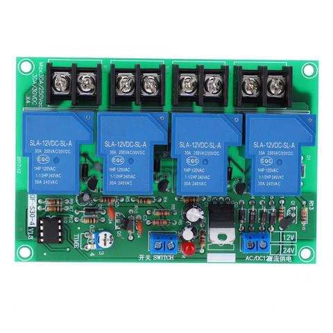 30A Power Time Sequence Board 4 Channel Adjustable Sequential Controller Module 0.5-4s ► Photo 1/6