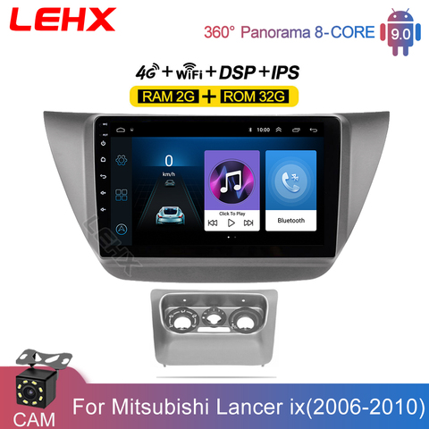 2Din Car Radio Multimedia Player 9 Inch Android 9.0 2GB RAM for Mitsubishi Lancer ix 2006 2007-2010 Car Stereo GPS Navigation ► Photo 1/6