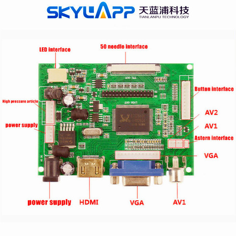 New LCD Display TTL LVDS Controller Board HDMI VGA 2AV 50 PIN for AT070TN90 Support Automatically VS-TY2662-V1 Driver Board ► Photo 1/5