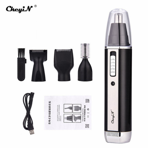 4 In 1 Electric Nose Ear Hair Trimmer USB Rechargeable Beard Eyebrow Razor Cordless Clipper Groomer Shaver Hair Trimmer Set ► Photo 1/6