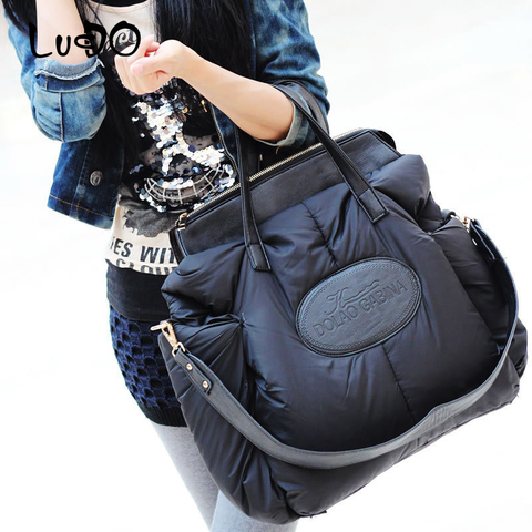 2022 New Winter Women Handbags Ladies Warm Tote Bag Fashion Space Cotton Material Large Package Down Bag Sac A Main Bolsa ► Photo 1/6