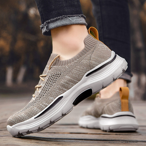 Men Casual Shoes Comfortable Mesh Shoes Summer Breathable Men Loafers Wide Slip On Walking Shoes Men Tenis ► Photo 1/6