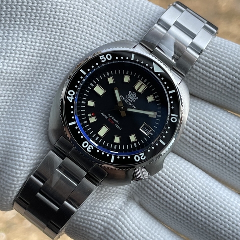 Steeldive SD1970 Black Date Background 200M Wateproof NH35 6105 Turtle Automatic Dive Diver Watch ► Photo 1/6