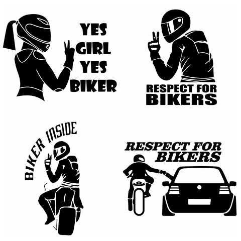Funny Biker Inside Car Sticker For Auto Decal Window Waterproof Removable Decor Car-styling Cars  Glue Decoration Stickers PVC ► Photo 1/6