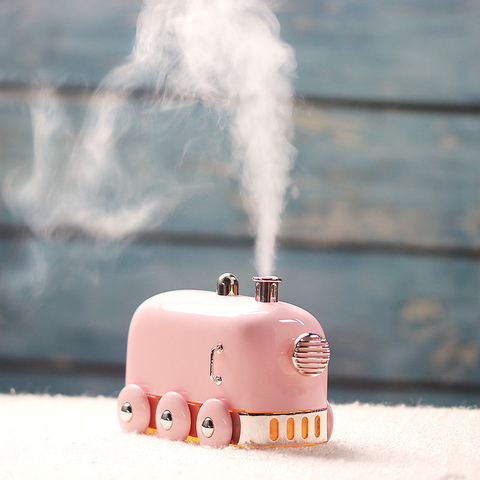 Mini Train Ultrasonic Air Humidifier 300ml Retro Web Celebrity USB Aroma Air Diffuser Office Home Essential oil diffuser Fogger ► Photo 1/6