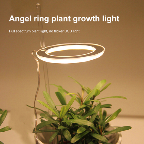 Angel Ring Grow Light Full Spectrum Phyto Grow Lamp USB 5V Phytolamp Growth Landscape Lighting for Indoor Plants Bonsai Flowers ► Photo 1/1