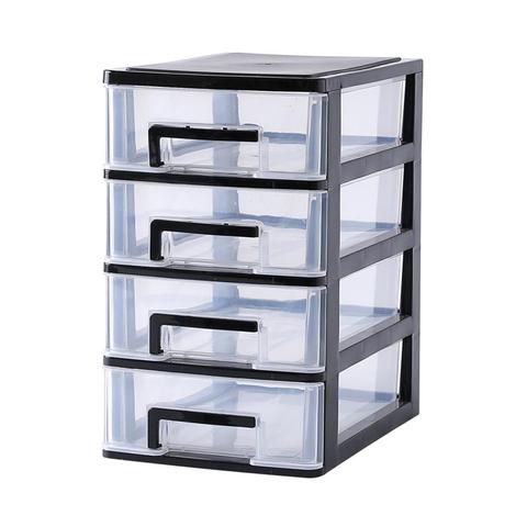 2/3/4 Layers Transparent Desktop Drawer Type Storage Box Mini Cosmetic Storage Organizer Sundries Holder Home Office Storage Box ► Photo 1/6