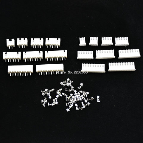 20Sets XH2.54 wire Connector XH 2.54mm Straight pin Header + Housing + Terminal for PCB Car 2P 3P 4P 5P 6P 7P 8P 9P 10Pin ► Photo 1/5