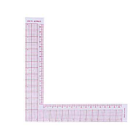 1Pcs L-shaped Patchwork Ruler Plastic Drawing Supplies Quilting Ruler Sewing Patchwork Tool Garment Cutting Right Angle ► Photo 1/5