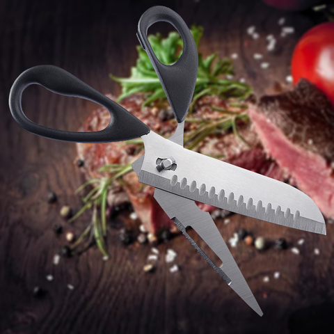 Stainless Steel Kitchen Scissors Shears Multi-function Detachable Chicken Bones Scissor Vegetable Fish Chef Knife Cutter ► Photo 1/6