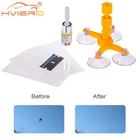 Windshield Repair Kit Quick Fix Cracked Glass Windscreen Repair Tool Kit Resin Sealer Paint Cleaner Car Cracked Glass Repair ► Photo 1/6