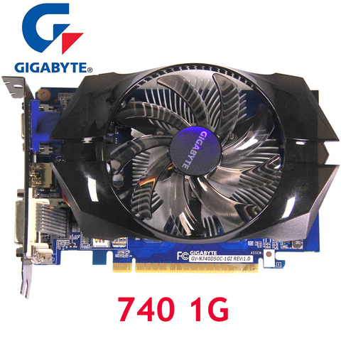 100% GIGABYTE GT 740 1GB Video Cards 128Bit GDDR5 Graphics Card for nVIDIA Geforce GT740-1GB VGA Cards stronger than GTX650 Used ► Photo 1/6