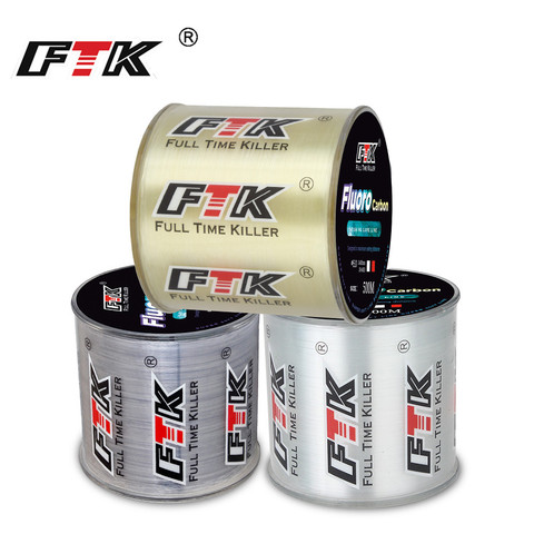 FTK 500M Fishing Line Carbon Fiber Coating Leader Lure Fluorocarbon Line 0.14-0.5mm 4.13-34.32LB Wearable  Accessories Japan ► Photo 1/6