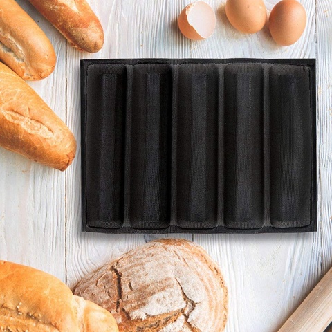 French Bread Mold Wave Baking Tray Silicone Baguette Pan Non Stick  Perforated Bread Pan Hot Dog Molds Baking Mat Bread Mould - Price history &  Review