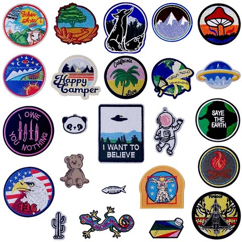 Travel Alone Iron On Patches Badges for Sew Seam Tailoring Clothes Suits of Coat Jacket Trousers T-shirt Pants Ornament Apparel ► Photo 1/6