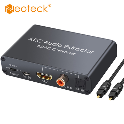 Neoteck HDMI ARC DAC Converter Adapter HDMI Audio Return Channel Digital HDMI Optical SPDIF Coaxial to Analog 3.5mm L/R Stereo ► Photo 1/6