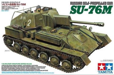 Tamiya 35348 1/35 Scale Model Kit WWII Soviet Russian Self-Propelled Gun SU-76M ► Photo 1/1