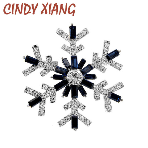CINDY XIANG Rhinestone Snowflake Brooches For Women Winter Design Sweater Pin Brooch ► Photo 1/6