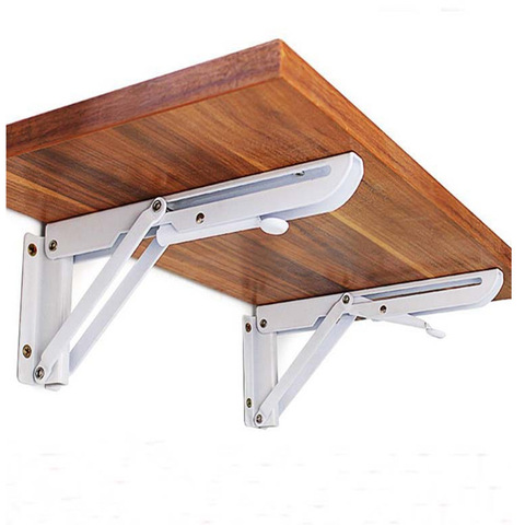 2PCS,8-20 Inch Triangle Folding Angle Metal Bracket Heavy Support Adjustable Wall Mounted Bench Table Shelf Bracket ► Photo 1/2