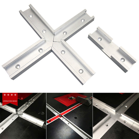 200mm Cross T-track Connector Set 30 Type T-slot Miter Track Jig Fixture Slot Connector H88F ► Photo 1/5