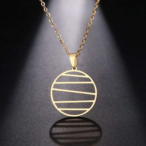 DOTIFI Stainless Steel Necklace For Women Man Irregular Geometric Lines Pendant Necklace Engagement Jewelry ► Photo 1/6