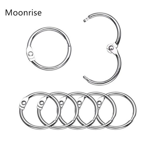 20-50mm Nickel Plated Book Rings Loose Leaf Binder Ring Key Chain Key Assorted Size ► Photo 1/6