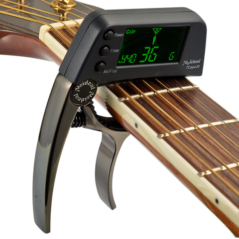 TCapo20 Acoustic Guitar Tuner Capo Quick Change Key Capo Tuner Alloy Material for Electric Guitar Bass Chromatic Accessories ► Photo 1/6