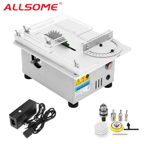 ALLSOME T4 Mini Table Saw Handmade Woodworking Bench Lathe Electric Polisher Grinder DIY Circular Cutting Saw Blade ► Photo 1/5