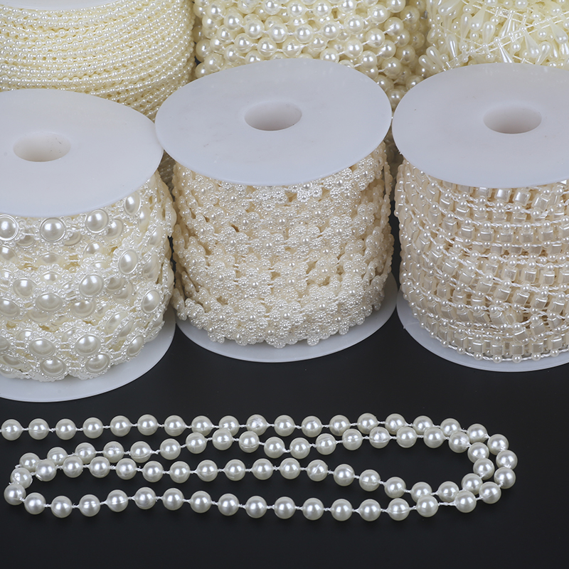 2-10Meters Fishing Line Artificial Pearls Beads Chain Flower For Wedding  Decoration Bridal Bouquet Scrapbook Decoration - Price history & Review, AliExpress Seller - Irelia Crafts Store