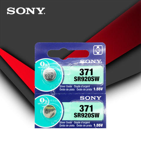Sony 371 (SR920SW) 1.55V Silver Oxide 0%Hg Mercury Free Watch Battery (4  Batteries) 