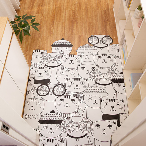 PU Cartoon Pattern Door Mat Carpet Non-slip Water-proof Oil-proof Entrance Door Mat Household Welcome Hallway Floor Mats Carpet ► Photo 1/6