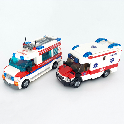 Friends city Series hospital ambulance control Medical Vehicle Fire Car Building Blocks Sets Kids Kits Compatible Street ► Photo 1/4