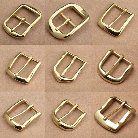 Pure copper belt buckle buckle men leisure belt buckle belt clip fine buffing brass buckle 3.5 cm ► Photo 1/6