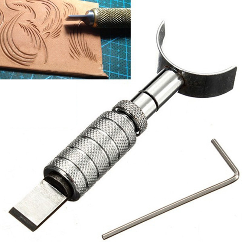 Leather craft tool Adjustable Manual Rotary Tools Leather Carving Swivel Knife with rotatable cutter head for handwork leather ► Photo 1/6