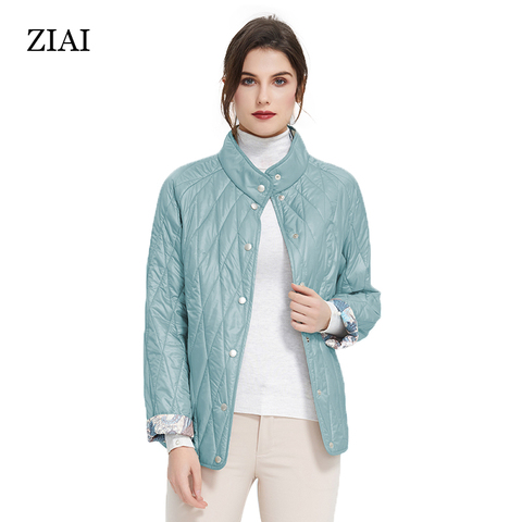 ZIAI 2022 hotsale Women jacket spring purple plus size warm female coats fashion Lined print ladies casual parka instock ZM-9423 ► Photo 1/6