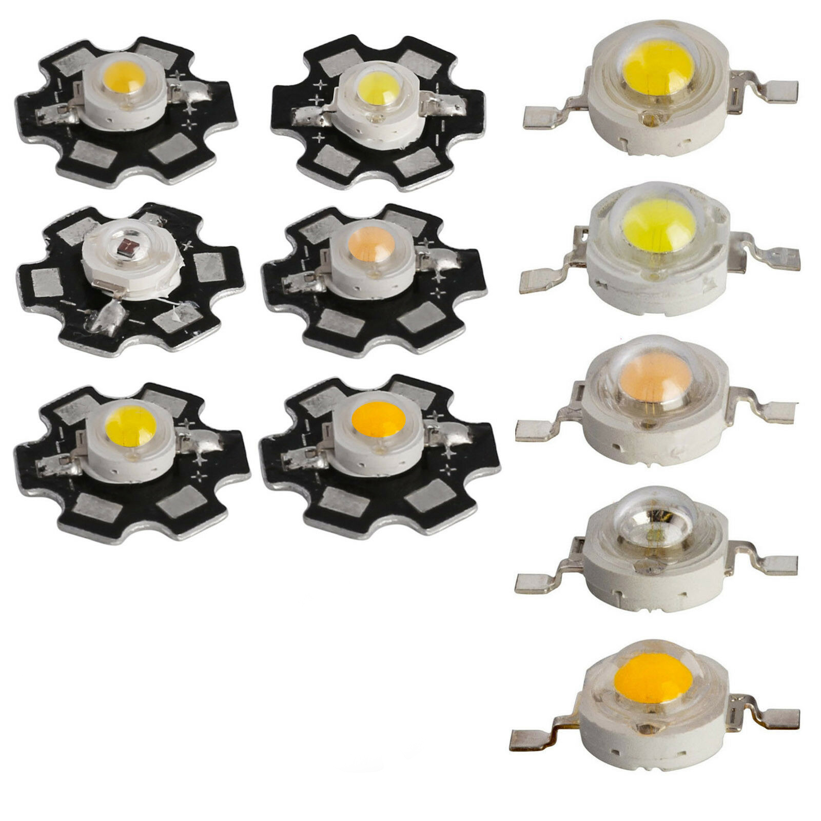 Star Bases Plate and 5 High Power LED SMD Chip Lamp Bead Bulb Aluminium PCB 