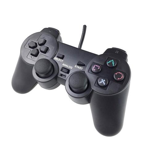 Wired PS2 Controller For Playstation2 Console Dualshock2 Built-in-Double Vibration Motor+1.8m Control Cord Work For All PS2 ► Photo 1/3