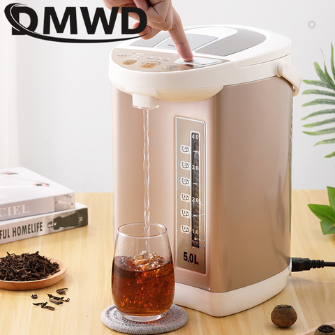 DMWD Thermal Insulation Electric Kettle Stainless steel Teapot 5L Constant Temperature Heating Hot Water Boiler Heater Bottle EU ► Photo 1/2