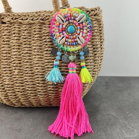 New Tassel Bohemia Keychain Shell Pendant Beach Keyring Key Chain Keychains Car/Bag/Purse Boho Keychain Pendants ► Photo 1/2