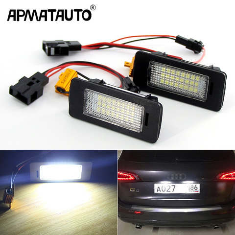 2PCS Canbus Error Free LED License Plate Light white 12v for Audi A1 A3 / A4 S4 B8/ A5 S5 8T / A6 C7/4G / Q3 8U / Q5 8R / TT 8J ► Photo 1/6