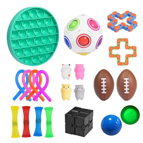 22 Pack Fidget Sensory Toy Set Stress Relief Toy Autism Anxiety Relief Stress Po 