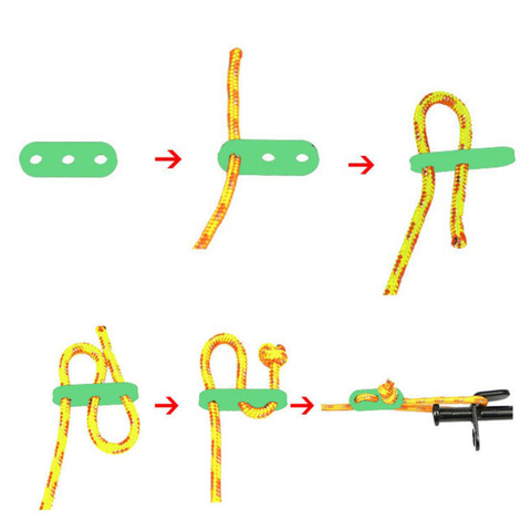 10Pc Glow In Dark Plastic Tent Lock Rope Fastener Adjuster Guyline Tensioner ► Photo 1/6