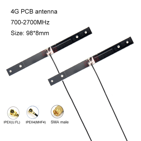 2pc GSM 2G 3G 4G LTE antenna internal PCB Omnidirectional High gain IPEX/IPEX4/SMA SIM7000 SIM7100 SIM7600 EM06 EM12 EM20 EP06 ► Photo 1/2