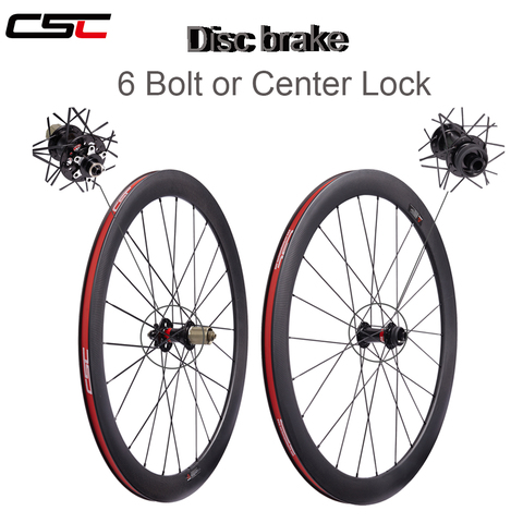 700C Carbon Bicycle Wheelset Disc Brake 6 Bolt Center lock Hub 24/38/50/60/88mm Clincher Tubular tubeless Cyclocross Bike Wheels ► Photo 1/4
