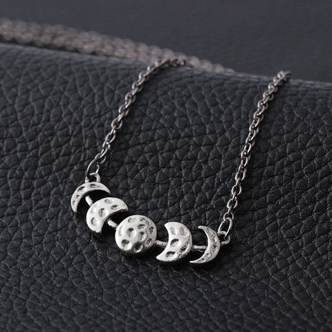 Lunar Phases of The Moon and sun necklace Crescent Moon Celestial Jewelry ► Photo 1/5