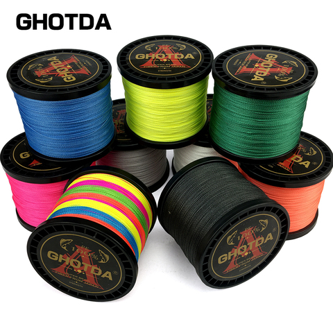 GHOTDA Pesca Fly Fishing Line 8/4 Strand PE Carp Braided Wire Peche Sea Spinning Multifilamento Cord 11-120LB 1000/500/300/100M ► Photo 1/6