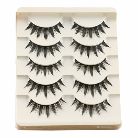 5 Pairs Women Japanese Serious Makeup False Eyelashes Long Thick Natural Beauty Eye Lash Extension DIY Cosmetic Fake Eyelashes ► Photo 1/6